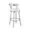 Armen Living Kobe 30" Bar Height Swivel Bar Stool in Brushed Stainless Steel Finish and White Faux Leather 721535761838 - alternate 6